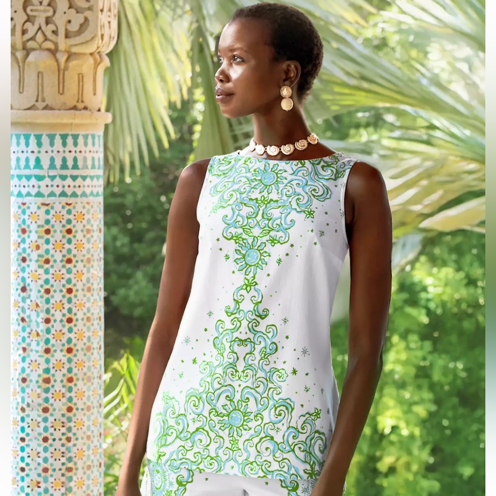 NWT Lilly Pulitzer Palmita Tunic in Resort White Sol Mates